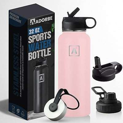 Bouteille d'eau de sport adorby 32 oz 3 couvercles (couvercle en paille). Recherchez-vous des produits de qualité sans vous ruiner ? DIAYTAR COTE D'IVOIRE  est là pour vous ! Notre boutique en ligne propose une large gamme de produits discount, de la maison à l'électroménager en passant par l'informatique, la mode et les gadgets. Faites des économies avec nous !