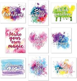 Ensemble de 9 peintures à l'aquarelle inspirantes impressions d'art mural citations de motivation pour salon. DIAYTAR COTE D'IVOIRE, votre destination de choix pour des produits discount en ligne. Explorez notre catalogue en constante évolution, riche en articles pour la maison, l'électroménager, l'informatique, la mode et les gadgets, et choisissez parmi des milliers de produits à prix cassés. Optez pour des achats intelligents et économisez gros avec notre boutique en ligne.