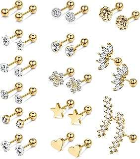 14 paires de boucles d'oreilles à tige en cristal plaqué. Faites des économies sans sacrifier la qualité sur DIAYTAR COTE D'IVOIRE, votre boutique en ligne discount ultime. Découvrez notre sélection soigneusement choisie de produits dans divers domaines, allant de l'informatique à la mode, et bénéficiez de prix imbattables. Faites-vous plaisir tout en respectant votre budget chez nous.