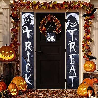 3 pièces trick or treat halloween porche bannières suspendus bannière décoration signe de bienvenue. À la recherche de bonnes affaires en ligne ? Ne cherchez plus ! DIAYTAR COTE D'IVOIRE  vous offre un vaste choix de produits discount, de la maison à l'électroménager, en passant par l'informatique et la mode. Faites-vous plaisir à des prix incroyables et découvrez notre sélection dès maintenant.