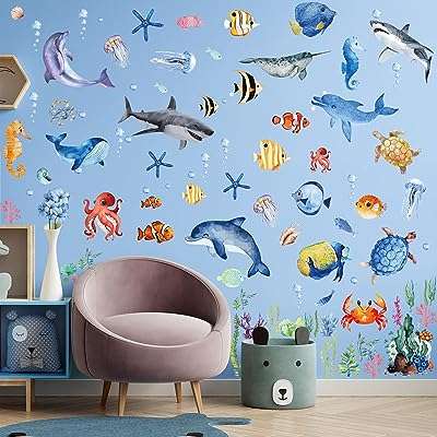 149 pièces autocollants muraux animaux de l'océan méduses poissons amovibles sous la mer. Visitez DIAYTAR COTE D'IVOIRE  et profitez de notre sélection exceptionnelle de produits discount. Que vous recherchiez des articles pour la maison, de l'électroménager, de l'informatique ou de la mode, notre boutique en ligne vous offre des produits de qualité à prix réduit, sans compromis sur la satisfaction du client.