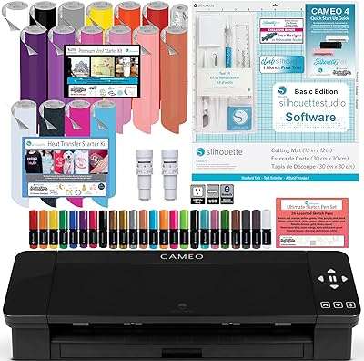 Silhouette cameo 4 black bundle avec kit de démarrage en vinyle par transfert. Vous recherchez des produits discount à prix cassés ? DIAYTAR COTE D'IVOIRE  est là pour vous ! Découvrez notre catalogue en ligne et trouvez tout ce dont vous avez besoin, de l'électroménager aux articles pour la maison, en passant par l'informatique, la mode et les meilleurs gadgets du moment. Faites des économies sans compromettre votre style !