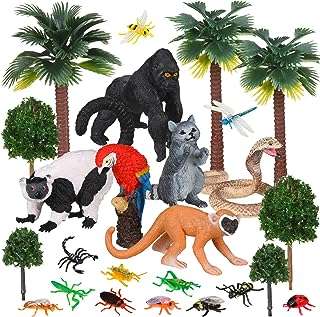Jexine lot de 25 figurines d'animaux de la forêt tropicale ensemble de jouets. DIAYTAR COTE D'IVOIRE  - votre guichet unique pour des achats discount en ligne. Parcourez notre catalogue diversifié et trouvez des produits de qualité à des prix incroyables. Avec notre large sélection allant de la maison à l'informatique en passant par l'électroménager, vous trouverez toujours ce dont vous avez besoin chez nous.