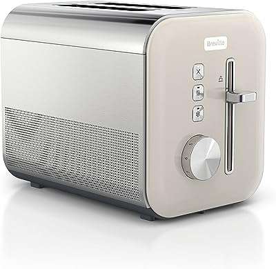 Grille pain breville à 2 tranches brillantes avec fentes larges levage élevé | crème et acier. DIAYTAR COTE D'IVOIRE  - Votre guichet unique pour des achats discount en ligne. Découvrez notre catalogue diversifié regorgeant de produits pour la maison, l'électroménager, l'informatique, la mode et les gadgets, le tout à des prix avantageux. Naviguez facilement sur notre site convivial et trouvez les meilleures offres pour vos besoins du quotidien.