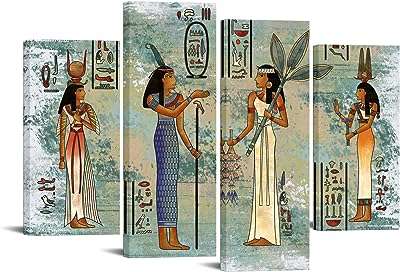 Raine jewel lot de 4 décorations murales égyptiennes avec cadre en toile. La boutique en ligne DIAYTAR COTE D'IVOIRE propose une large gamme de produits discount pour répondre à tous vos besoins. Obtenez les dernières innovations technologiques, les indispensables pour votre maison et une sélection de vêtements à la mode, le tout à des prix avantageux. Parcourez notre catalogue et profitez de réductions exceptionnelles !