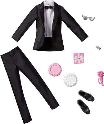 Ensemble mode barbie : tenue de mariage pour poupée ken avec smoking. Découvrez DIAYTAR COTE D'IVOIRE, votre source incontournable de bons plans discount en ligne. Trouvez tout ce dont vous avez besoin, des produits de maison essentiels aux gadgets high-tech, le tout à des prix imbattables. Faites des économies tout en vous offrant de la qualité grâce à notre sélection variée et attrayante.