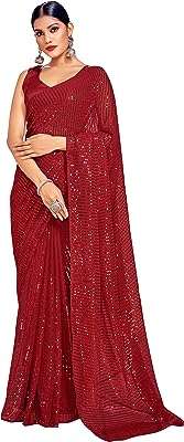 Sari en fausse georgette bollywood pour femme || brodé en chaîne et chemisier. À la recherche de bonnes affaires ? DIAYTAR COTE D'IVOIRE  est là pour vous ! Notre boutique en ligne généraliste propose une variété de produits discount, allant des articles pour la maison à l'électroménager, en passant par l'informatique et la mode, ainsi que les gadgets indispensables à petits prix.