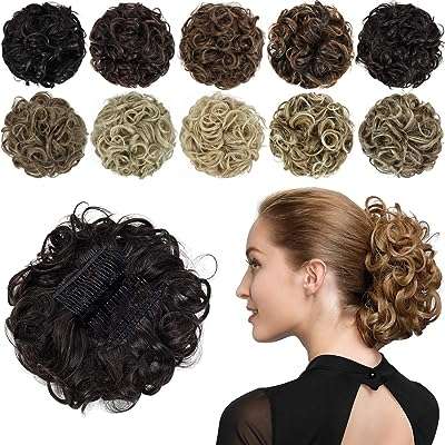 Chignon bouclé extensions de chouchou updo peignes synthétiques dans un. DIAYTAR COTE D'IVOIRE  - votre source incontournable de produits discount en ligne. Avec notre sélection diversifiée allant de la maison à l'électroménager, de l'informatique à la mode, profitez de tarifs défiant toute concurrence. Faites des économies intelligentes et commandez dès maintenant !