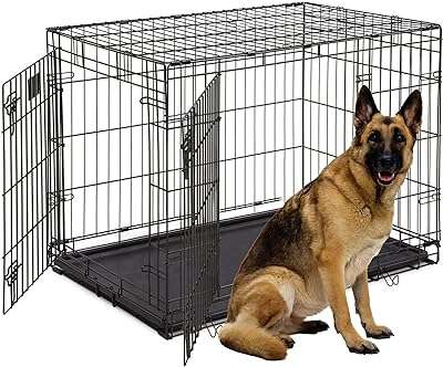 Cage pour chien à double porte parc pour animaux de compagnie caisse en fil. Explorez DIAYTAR COTE D'IVOIRE  et découvrez un monde de produits discount passionnants. Que vous recherchiez des appareils électroménagers efficaces, des vêtements stylés ou des gadgets innovants, notre boutique en ligne dispose de tout cela et bien plus encore.  Profitez d'une expérience shopping unique tout en faisant des économies énormes chez nous !