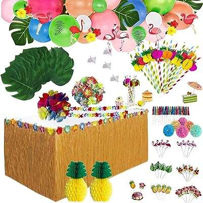 Ensemble de décoration de fête luau tropicale de 137 pièces fournitures plage hawaïenne comprenant une bannière. Choisissez DIAYTAR COTE D'IVOIRE  pour des produits discount de qualité supérieure livrés directement chez vous. Que vous recherchiez des appareils électroménagers fiables, des produits informatiques performants ou des articles mode à la pointe des tendances, nous avons tout ce dont vous avez besoin à des prix abordables.