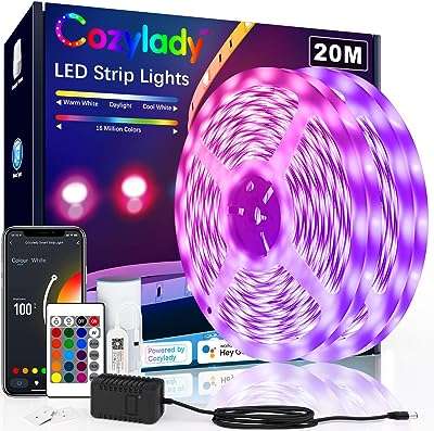 Bande lumineuse led wifi 20 m de long kozilady smart lights. Avec DIAYTAR COTE D'IVOIRE, vous pouvez acheter intelligemment tout en restant dans votre budget. Notre boutique en ligne propose une sélection de produits discount pour la maison, l'électroménager, l'informatique et la mode, avec des prix attractifs. Parcourez notre collection dès maintenant et trouvez tout ce dont vous avez besoin à moindre coût !