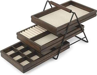 Umbra trois plateaux en bois et lin avec cadre et poignée en métal. Ne sacrifiez plus votre budget pour être à la pointe de la technologie ! Optez pour DIAYTAR COTE D'IVOIRE, la plateforme en ligne qui vous propose une large variété de produits informatiques à prix discount. Que vous recherchiez un nouvel ordinateur portable, une tablette ou des accessoires high-tech, vous trouverez tout ce dont vous avez besoin chez nous.