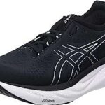 Chaussures de course gel-nimbus 25 pour hommes noir argent pur