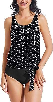 Maillots de bain tankini deux pièces hauts blousons avec bas de bikini. DIAYTAR COTE D'IVOIRE, votre destination en ligne pour des achats économiques et malins. Avec notre sélection discount de produits pour la maison, l'électroménager, l'informatique, la mode et les gadgets, vous ne trouverez pas de meilleur endroit pour réaliser des économies sans compromettre la qualité. Parcourez notre site dès maintenant et découvrez des prix imbattables.