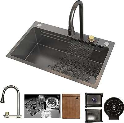 Évier de cuisine meg en acier inoxydable de 30" x 18" cascade intégrée et robinet. Ne payez plus le prix fort pour des produits de qualité grâce à DIAYTAR COTE D'IVOIRE . Notre boutique en ligne propose une gamme étendue de produits discount, de l'électroménager à l'informatique en passant par la mode et les gadgets. Faites des économies tout en restant à la pointe des tendances !