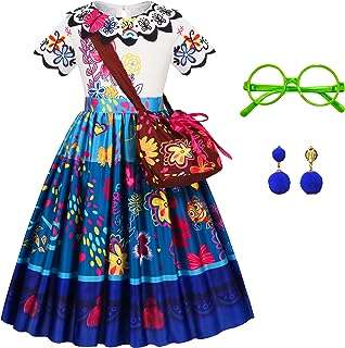 Robe encanto mirabel costume costumes d'halloween pour filles avec sac. À la recherche de bonnes affaires ? DIAYTAR COTE D'IVOIRE  vous offre une large gamme de produits discount pour la maison, l'électroménager, l'informatique, la mode et les gadgets. Profitez de prix imbattables sans sacrifier la qualité !