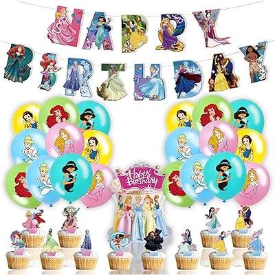 Ensemble de fournitures de fête d'anniversaire princesse pour enfants comprenant une bannière. Bienvenue sur DIAYTAR COTE D'IVOIRE, votre source incontournable pour des achats malins en ligne. Explorez notre sélection diversifiée de produits discount, qui comprend tout, des indispensables quotidiens aux derniers gadgets technologiques. Profitez de nos prix imbattables et réalisez des économies dès aujourd'hui !