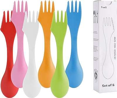 Ensemble de couverts multifonctionnels 6 pièces 3 en 1 couteau fourchette. DIAYTAR COTE D'IVOIRE  - votre guichet unique pour des produits discount dans tous les domaines. Redécorez votre maison, améliorez votre cuisine, restez à la pointe de la mode et profitez des derniers gadgets, le tout à des prix exceptionnels. Dites adieu aux achats coûteux et bienvenue aux bonnes affaires !