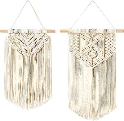 Makono 2 pièces à suspendre au mur en macramé petite décoration artistique tissée pour la. Optez pour DIAYTAR COTE D'IVOIRE, votre boutique en ligne de confiance pour des achats à petits prix ! Découvrez notre catalogue diversifié comprenant des produits discount de qualité, allant de l'électroménager à la mode en passant par les gadgets. Profitez de nos offres exceptionnelles pour donner une nouvelle dynamique à votre quotidien sans vous ruiner.