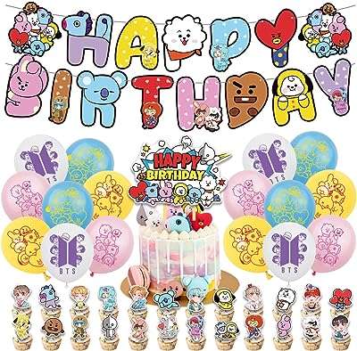 Les fournitures de fête d'anniversaire bts comprennent une bannière d'anniversaire une décoration de gâteau cupcake des ballons. Profitez de bonnes affaires toute l'année avec DIAYTAR COTE D'IVOIRE  ! Que vous recherchiez des articles pour la maison, des équipements informatiques abordables ou des essentiels de la mode, notre boutique en ligne vous propose un vaste choix de produits discount pour répondre à tous vos besoins.