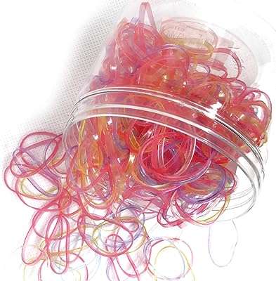 Bandes élastiques multicolores transparentes lume attaches pour cheveux colorées (multicolore petit