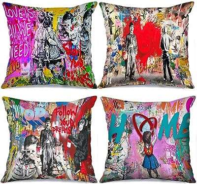 Tucocoo graffiti art housses de coussin décoratives 18 x pouces ensemble. Explorez DIAYTAR COTE D'IVOIRE  et économisez gros sur une variété de produits pour la maison, y compris des appareils électroménagers dernier cri, des gadgets innovants et des articles à la mode, à des tarifs imbattables.
