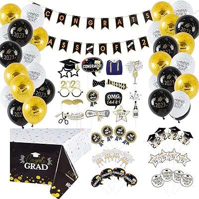 Kits de décorations de remise de diplôme 2023 fournitures de fête pour la des diplômes avec ballons. DIAYTAR COTE D'IVOIRE, votre destination en ligne pour des produits discount de première qualité. Découvrez notre sélection variée et abordable, allant de la maison à l'électroménager, de l'informatique à la mode et aux gadgets, et réalisez des économies substantielles. Peu importe vos besoins, nous avons tout ce qu'il vous faut à des prix compétitifs. Ne manquez pas nos offres spéciales et profitez d'un shopping en ligne facile et économique.