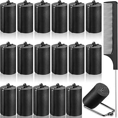 18 pièces bigoudis en satin pour cheveux noirs rouleaux en éponge de noir. DIAYTAR COTE D'IVOIRE  is your go-to online store for incredible discounts on a wide array of products. From practical home appliances to high-performance electronics, stylish fashion finds, and innovative gadgets, our store offers unbeatable deals that ensure your shopping experience is both affordable and enjoyable.