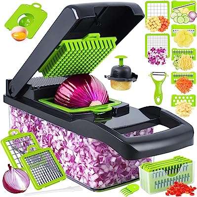 Coupe légumes multifonctionnel professionnel 14 en 1 trancheuse de légumes de cuisine avec 8. Découvrez DIAYTAR COTE D'IVOIRE, votre destination incontournable pour des achats discount en ligne. Notre magasin généraliste propose une vaste gamme de produits, allant des articles ménagers pratiques aux appareils électroménagers de pointe, en passant par les gadgets multimédias les plus récents et les vêtements tendance. Faites des économies substantielles tout en vous offrant des produits de la plus haute qualité !