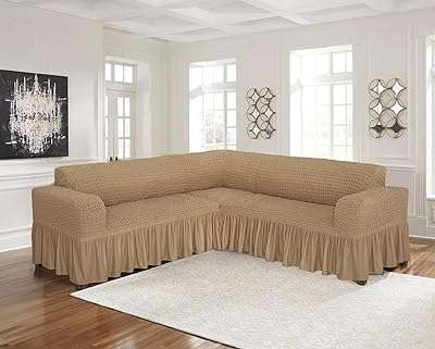 Housse de canapé extensible en forme de l fabienne d'angle 6 places taille unique pour différents. DIAYTAR COTE D'IVOIRE  est le paradis des bonnes affaires ! Trouvez tout ce dont vous avez besoin pour votre maison, de l'informatique à l'électroménager, à des prix défiant toute concurrence. Ne manquez pas nos offres incroyables et profitez de la livraison rapide pour recevoir vos achats directement chez vous.