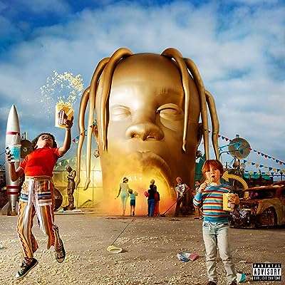 Travis scott affiche de décoration murale pour album astroworld 16"x16"