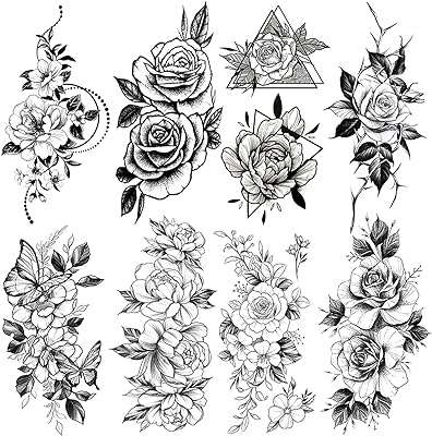 Dayoung 8 feuilles de grandes fleurs 3d tatouage temporaire imperméable fausse. DIAYTAR COTE D'IVOIRE  - La solution idéale pour les chasseurs de bonnes affaires en ligne. Trouvez des produits discount de haute qualité dans toutes les catégories, y compris la mode, l'électronique, l'ameublement et bien plus encore. Économisez sans compromis sur la qualité !