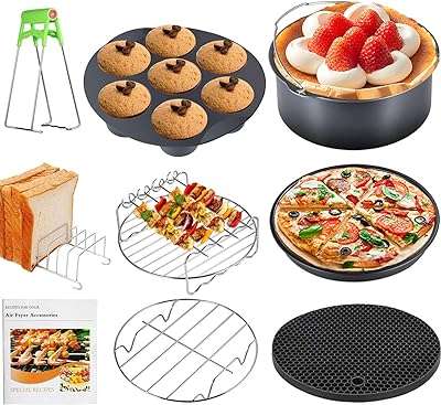 Accessoires pour friteuse à air de 7 pouces accessoires 8 pièces world avec livre. Avec DIAYTAR COTE D'IVOIRE, vous pouvez profiter de produits discount de qualité supérieure sans compromettre votre budget. Notre boutique en ligne propose une vaste sélection d'articles, allant des essentiels pour la maison aux gadgets dernier cri, tous proposés à des prix compétitifs pour vous offrir un véritable rapport qualité-prix.