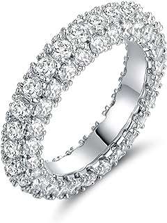 Bague de mariage pour femme 3 rangs plaqué or blanc 18 carats ou rose. Chez DIAYTAR COTE D'IVOIRE, nous croyons que le shopping discount ne devrait pas signifier sacrifier la qualité. Parcourez notre boutique en ligne pour trouver des prix imbattables sur une large sélection de produits, allant de l'électroménager à la mode. Achetez malin avec DIAYTAR COTE D'IVOIRE  !