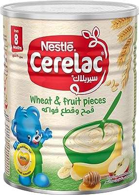 Céréales de petit déjeuner pour nourrissons nestlé cerelac riches en fer plus avec blé et fruits. DIAYTAR COTE D'IVOIRE  vous offre un large éventail de produits discount adaptés à tous les budgets. Faites des bonnes affaires sur une sélection d'articles pour la maison, l'électroménager, l'informatique, la mode et les gadgets. Profitez de nos prix cassés et découvrez une nouvelle façon de faire des économies sans sacrifier la qualité !