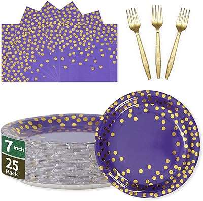 Assiettes et serviettes en papier violet doré fournitures de fête. Trouvez tout ce dont vous avez besoin à prix réduit chez DIAYTAR COTE D'IVOIRE . Notre boutique en ligne propose une large gamme de produits discount, de la décoration pour la maison aux appareils électroménagers, en passant par l'informatique et les dernières tendances de la mode. Explorez notre collection maintenant et profitez pleinement de nos tarifs avantageux !