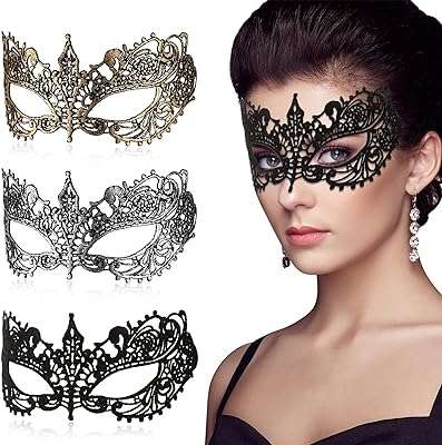 Masques pour femmes 3 pièces masques pour les yeux en dentelle filles vénitiens costumes de bal. DIAYTAR COTE D'IVOIRE, votre destination en ligne pour des produits de maison à prix réduits. Découvrez notre vaste collection d'articles pour la cuisine, la décoration, le rangement et bien plus encore. Avec nous, équiper votre maison devient simple et économique.