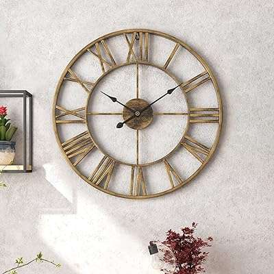 Horloges murales de ferme surdimensionnées en métal rondes rustiques silencieuses sans. DIAYTAR COTE D'IVOIRE  - votre guichet unique pour des produits discount dans tous les domaines. Redécorez votre maison, améliorez votre cuisine, restez à la pointe de la mode et profitez des derniers gadgets, le tout à des prix exceptionnels. Dites adieu aux achats coûteux et bienvenue aux bonnes affaires !