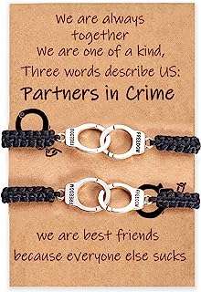 Desimtion cadeaux d'anniversaire pour meilleure amie pour femmes bracelets d'amitié pour 2 3 4 partenaires dans le crime. DIAYTAR COTE D'IVOIRE  : la boutique en ligne incontournable pour des achats discount dans tous les domaines. Parcourez notre sélection variée allant des produits pour la maison à la technologie dernier cri en passant par la mode tendance. Obtenez des produits de qualité à des prix compétitifs, tout en profitant d'une expérience de shopping en ligne optimale avec DIAYTAR COTE D'IVOIRE  !