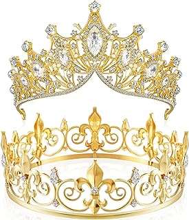 2 pièces diadèmes dorés hommes femmes couronne de reine baroque roi. DIAYTAR COTE D'IVOIRE, votre carrefour en ligne pour des affaires incroyables ! Préparez-vous à être émerveillé par notre vaste gamme de produits discount, allant de l'équipement domestique à l'électroménager, en passant par l'informatique, la mode tendance et les gadgets à prix réduits.