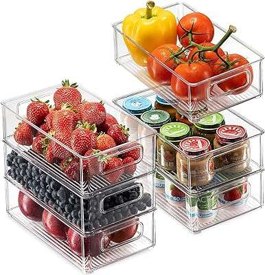 Bacs de rangement pour réfrigérateur paquet de 6 bacs empilables transparents pour le stockage des aliments. Ne payez plus le prix fort pour des produits de qualité grâce à DIAYTAR COTE D'IVOIRE . Notre boutique en ligne propose une gamme étendue de produits discount, de l'électroménager à l'informatique en passant par la mode et les gadgets. Faites des économies tout en restant à la pointe des tendances !