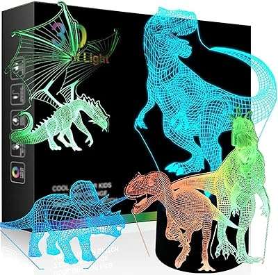Veilleuse 3d dinosaure à 4 motifs pour enfants veilleuse tactile pour chambre. DIAYTAR COTE D'IVOIRE  - Votre destination en ligne pour des offres discount sur tout ! Parcourez notre vaste sélection de produits pour équiper votre maison avec des électroménagers, des articles de mode tendance et même des gadgets technologiques, le tout à des prix incroyables. Ne manquez pas nos super promotions et économisez dès aujourd'hui !
