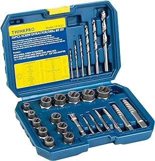 Jeu d'extracteurs de boulons thinkpro de 26 pièces avec forets extracteur multilignes. Vous recherchez des produits de qualité à prix imbattable pour améliorer votre quotidien ? DIAYTAR COTE D'IVOIRE  est votre solution discount pour tous vos besoins maison et bien-être. Des articles de bricolage aux accessoires de beauté, en passant par le linge de maison, notre catalogue répondra à toutes vos attentes sans pour autant peser sur votre porte-monnaie.