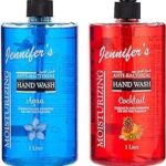 Nettoyant pour les mains jennifer's aqua & cocktail 2 x 1l. DIAYTAR COTE D'IVOIRE, votre destination en ligne pour des produits de maison à prix réduits. Découvrez notre vaste collection d'articles pour la cuisine, la décoration, le rangement et bien plus encore. Avec nous, équiper votre maison devient simple et économique.