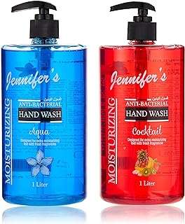 Nettoyant pour les mains jennifer's aqua & cocktail 2 x 1l. DIAYTAR COTE D'IVOIRE, votre destination en ligne pour des produits de maison à prix réduits. Découvrez notre vaste collection d'articles pour la cuisine, la décoration, le rangement et bien plus encore. Avec nous, équiper votre maison devient simple et économique.