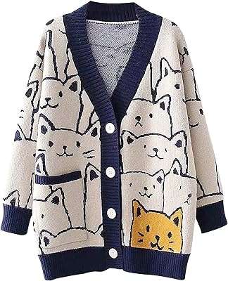 Pull cardigan surdimensionné à col en v et coupe ample pour femme. DIAYTAR COTE D'IVOIRE  - votre guichet unique pour des achats discount en ligne. Parcourez notre catalogue diversifié et trouvez des produits de qualité à des prix incroyables. Avec notre large sélection allant de la maison à l'informatique en passant par l'électroménager, vous trouverez toujours ce dont vous avez besoin chez nous.