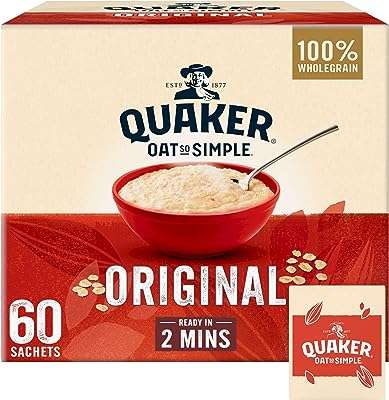 Porridge original quaker oat so simple 60 sachets 162 kg. Ne payez plus le prix fort pour vos appareils électroménagers ! DIAYTAR COTE D'IVOIRE  vous propose une vaste gamme d'électroménager discount, des marques les plus reconnues aux appareils les plus innovants. Économisez tout en profitant de la meilleure qualité avec DIAYTAR COTE D'IVOIRE .