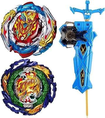 Ensemble de 2 gyroscopes (b 185 b 201) + ensemble de lanceurs battle bey. Rencontrez les bonnes affaires chez DIAYTAR COTE D'IVOIRE  – votre destination en ligne pour des produits discount pour tous les aspects de votre vie. Découvrez notre sélection variée d'articles pour la maison, allant des appareils électroménagers indispensables aux éléments décoratifs élégants. Restez connecté avec notre gamme d'appareils informatiques à prix imbattables, et ravivez votre style avec des vêtements et accessoires tendance à petit prix. Faites des économies tout en obtenant la qualité que vous méritez !