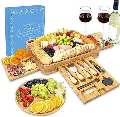Coffret cadeau planche à fromage de charcuterie en bambou et plateau. Trouvez tout ce dont vous avez besoin à des prix incroyables sur DIAYTAR COTE D'IVOIRE ! Que vous cherchiez des meubles abordables pour votre maison, des appareils électroménagers de qualité ou des gadgets technologiques à la pointe, notre boutique en ligne généraliste regorge de bonnes affaires.