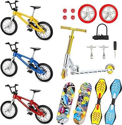 Ensemble de mini jouets à doigts 18 planches roulettes scooter et balançoire avec roues. DIAYTAR COTE D'IVOIRE  vous propose une expérience de shopping inoubliable : explorez notre boutique en ligne pour trouver des réductions incroyables sur des produits pour la maison, l'électroménager, l'informatique et la mode. Ne sacrifiez pas la qualité pour des économies, grâce à DIAYTAR COTE D'IVOIRE !